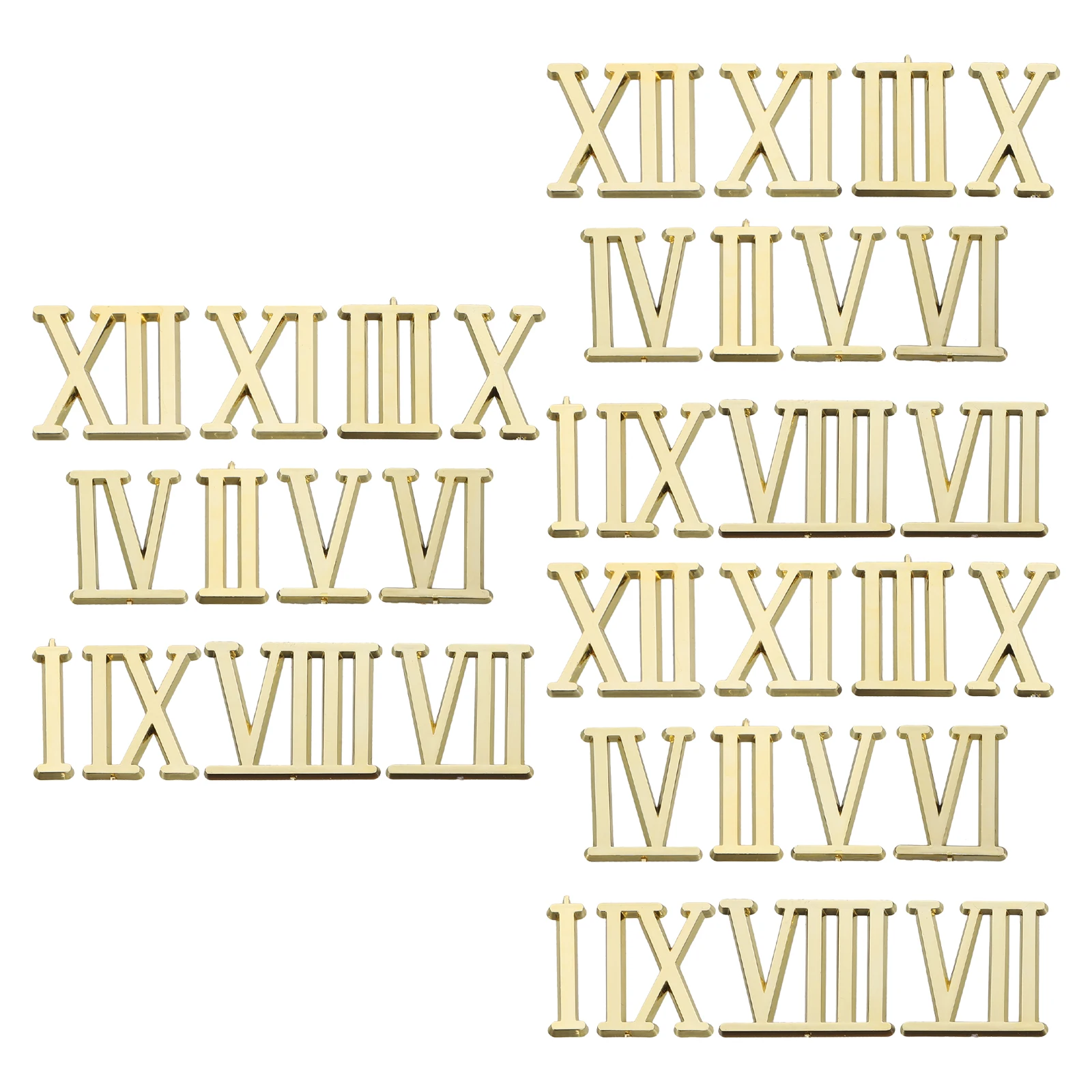 

3 Sets Electroplated Clock Numerals Wall Replacement Parts Golden ABS Numbers for Making