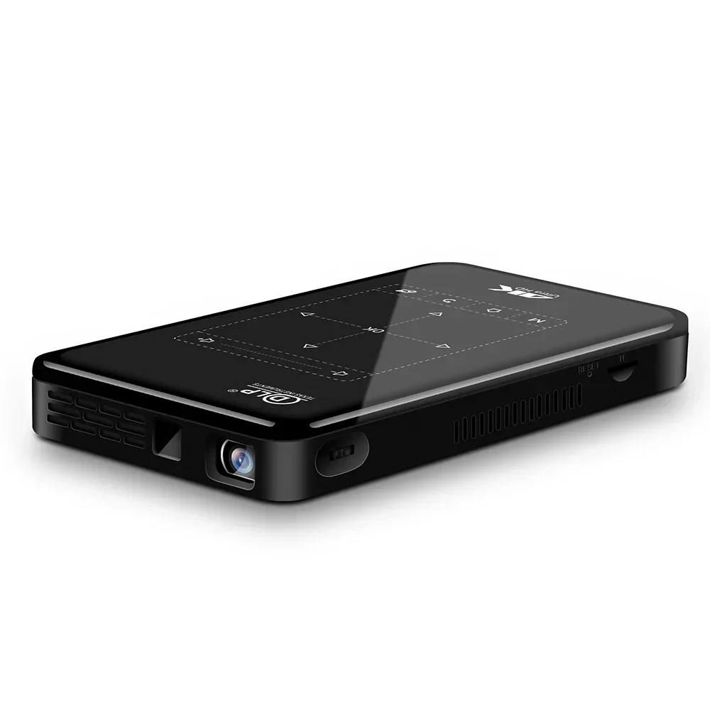 DLP P09-II Full HD Projector Android 9.0 DDR4 2GB 32GB Mini Portable 4K Wifi BT4.2 4000mA Battery Video Beamer Home Cinema