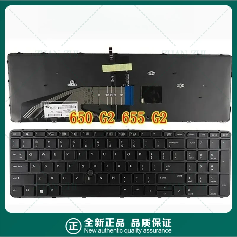 لوحة مفاتيح جديدة بإضاءة خلفية لجهاز HP Probook 650 G1 655 G1/650 G2 655 G2 #1