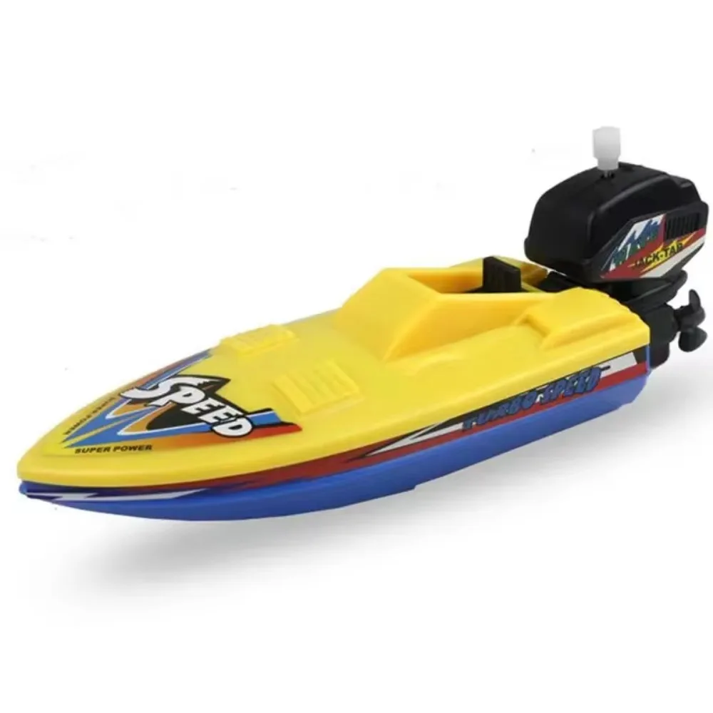 1szt Speed Boat Clockwork Toys Ship Wind Up Toy Float In Water Kids Toys Classic Wanna Prysznic Zabawka do kąpieli dla dzieci Chłopcy Zabawki