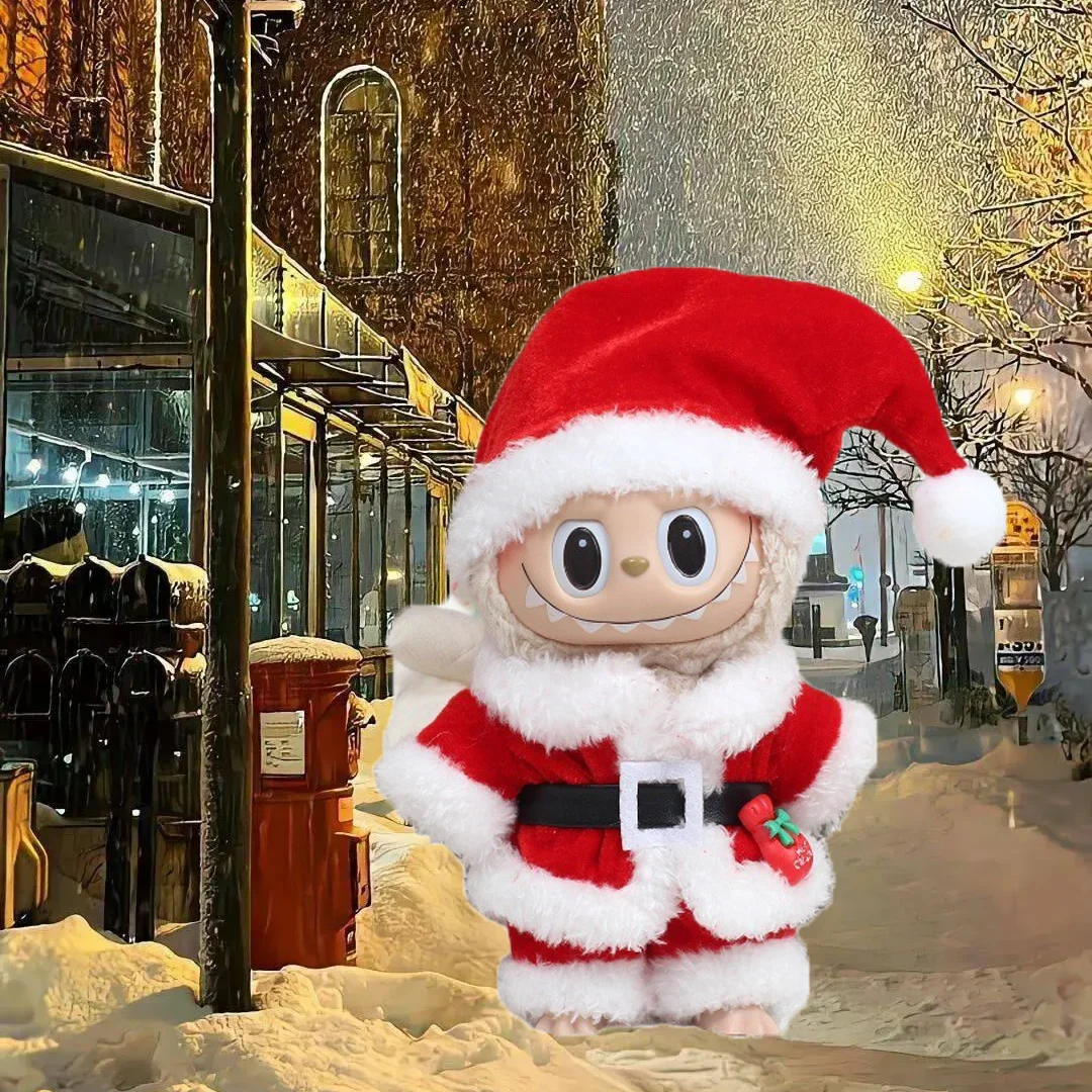 

Labubu Clothes Christmas Collection Dress up Santa Claus, Snowman Role Playing Cute Costumes (No Dolls)