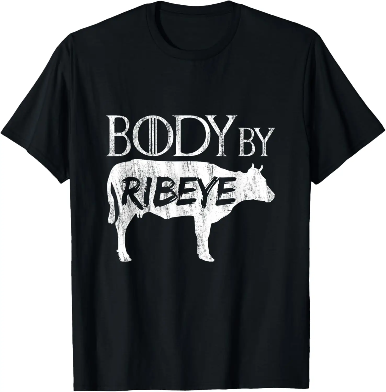 Body By Ribeye Carnivore Diet Graphic Tee Soft Cotton T-Shirt For Men