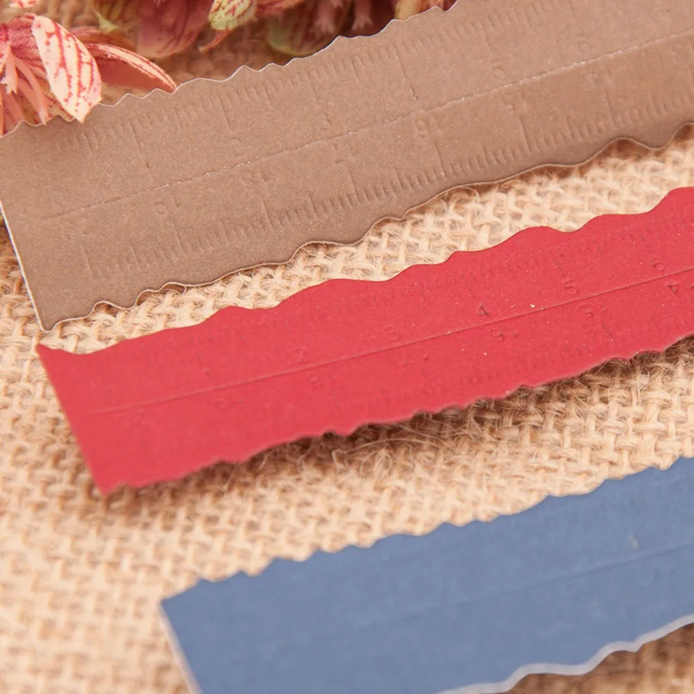 Cutting Die Carbon Steel Paper Tearing Ruler Wavy Edge Embossing Irregular Edge Ruler Decorative Metal Craft Ruler Card Making