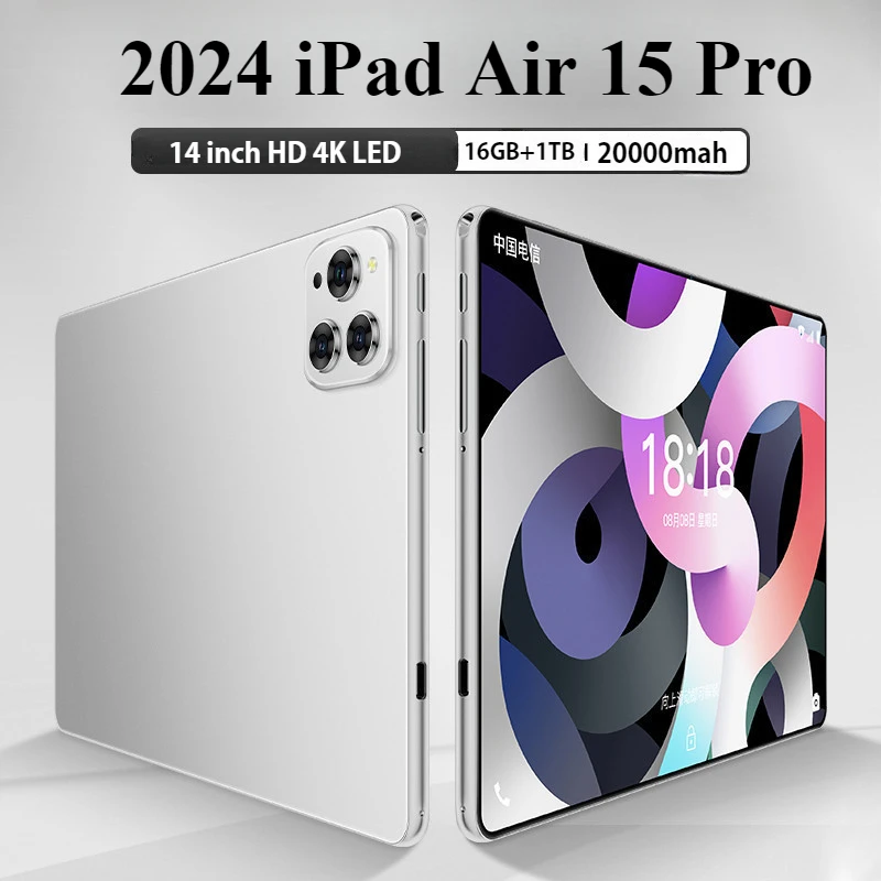 

2024 Original iPad Air Pro 14inch 16GB RAM 1TB ROM 20000mAh Android14 Core Pad Tablet PC Phone Dual Wifi android tablet