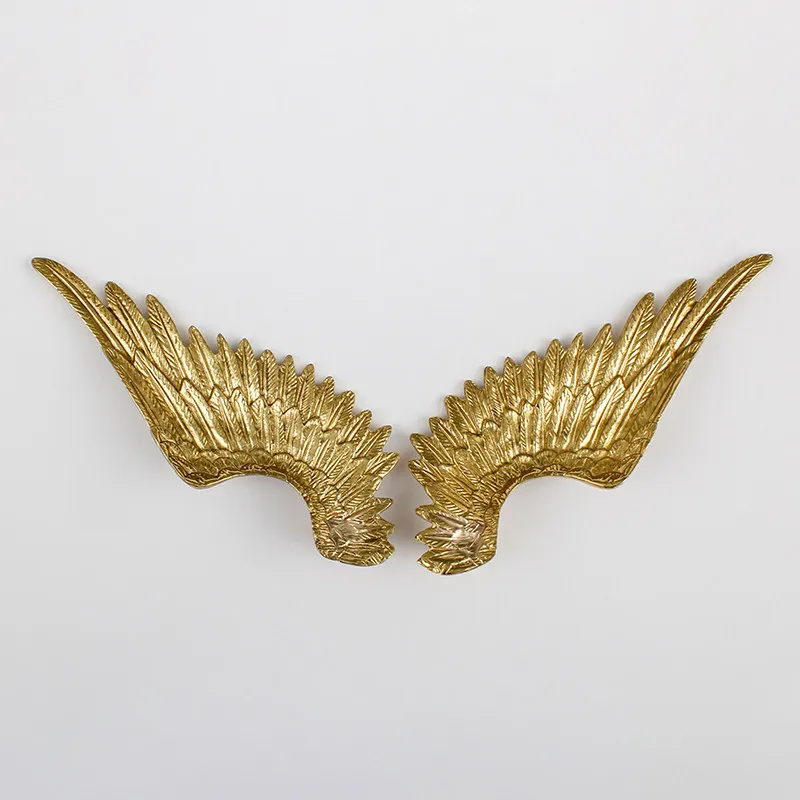 Creative Solid Brass Wings Shape Handles Wardrobe Kitchen Wine Cabinet Dresser Cabinet Door Drawer Handles and Pulls Furniture