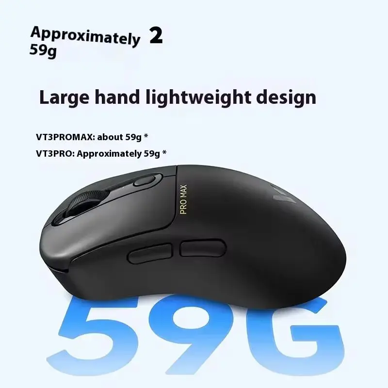 Rapoo-Vt3pro Max Mouse sem fio com base de carregamento, mouse leve para jogos, mode duplo, Paw3950, 4k, taxa de retorno 8k, ergonomia