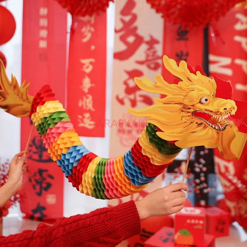 

New Year decorations, honeycomb paper, children's photo props, Spring Festival shopping mall lantern decoration