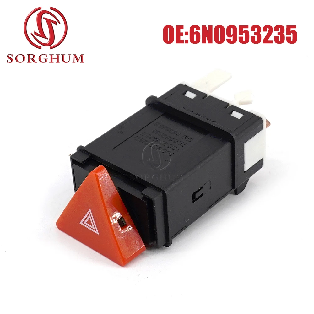 SORGHUM Flash Luz de emergencia Advertencia Luz de peligro Interruptor 6N 0953235   Para Volkswagen VW Transporter Polo Classic Lupo 6N 0953235 B B B