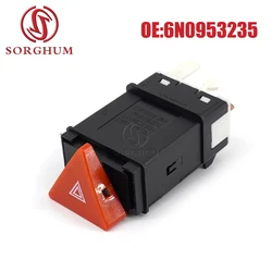 SORGHUM Flash Emergency Light Warning Hazard Light Switch 6N0953235 For Volkswagen VW Transporter Polo Classic Lupo 6N0953235B