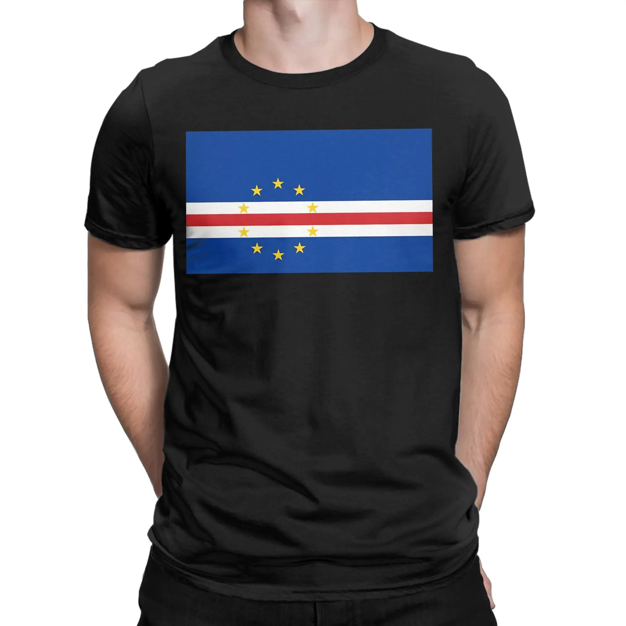 Cabo Verde Flag National Pride Of The Islands Of Morabeza  Cotton T-Shirt For Couple Summer  Awesome T Shirts Hot Sale Clothing