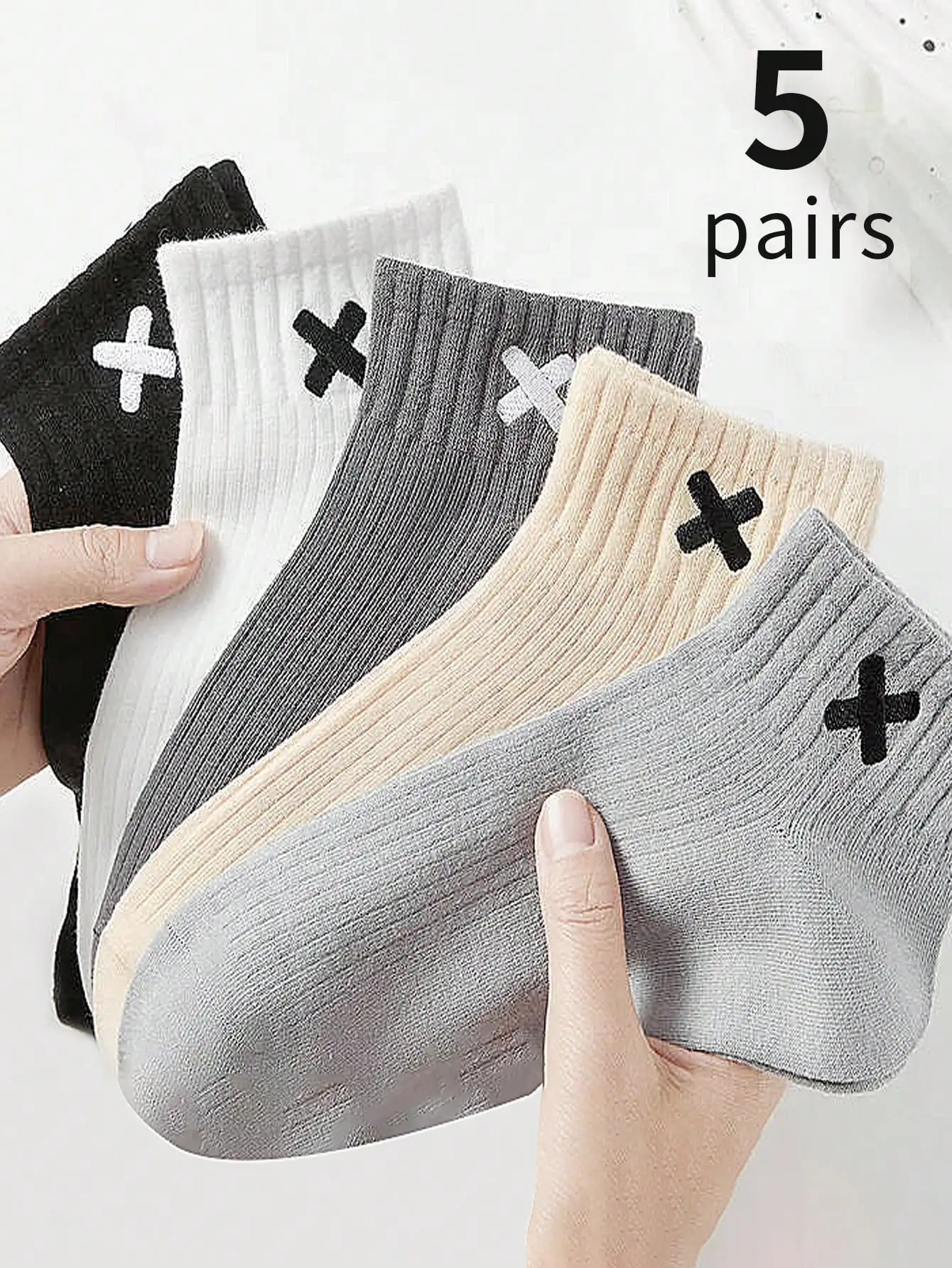 5 pairs of socks men short four seasons Wicking sweat deodorant sport low top boat personality street short tube