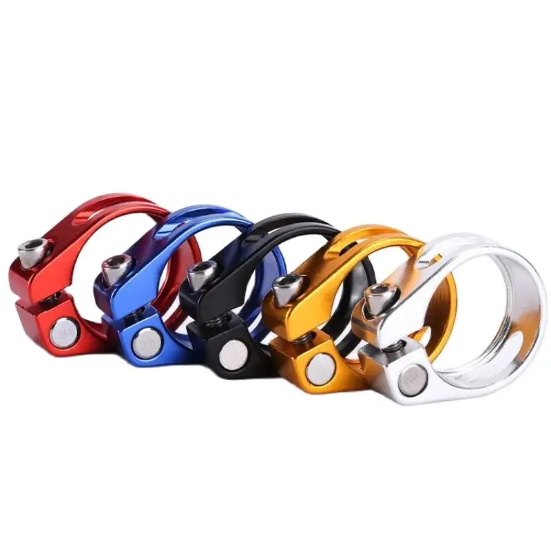 AliExpress NONE Aluminum Alloy Bicycle Seat Tube Clamp For 31.8mm/34.9mm Seat Tube Clip Mountain Road Bike Seatpost Clamp