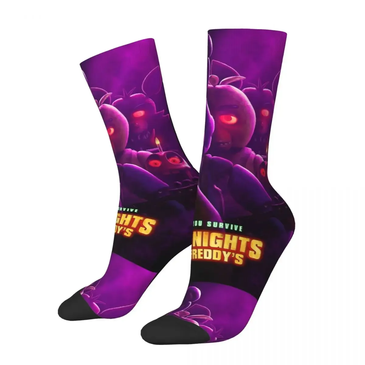 Winter Warm Cool Women Men 2023 Red Eyes Trailer Cast Horror Movie Socks FNAF-Freddyy Five-Nights Game Breathable Sports Socks