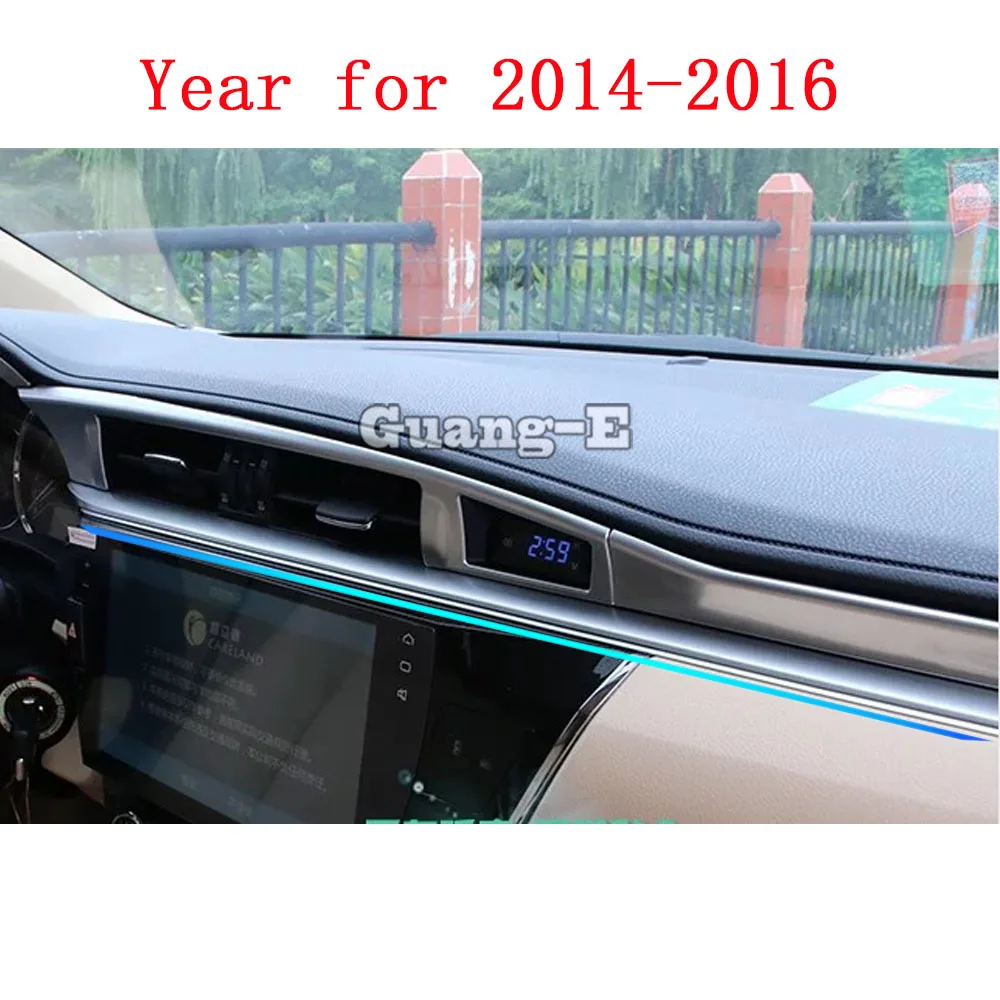 Car Cover Stick ABS Matte Armrest Storage Glove Box Front Trim Lamp Meter Panel 4pcs For Toyota Corolla Altis 2014 2015 2016