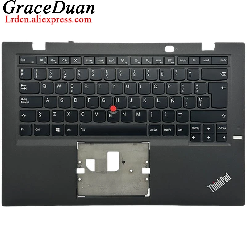 ES Spanish Black Keyboard Upper Case Palmrest Shell Cover For Lenovo Thinkpad X1 Carbon 3rd Gen3 G3 00HN955 00HT310