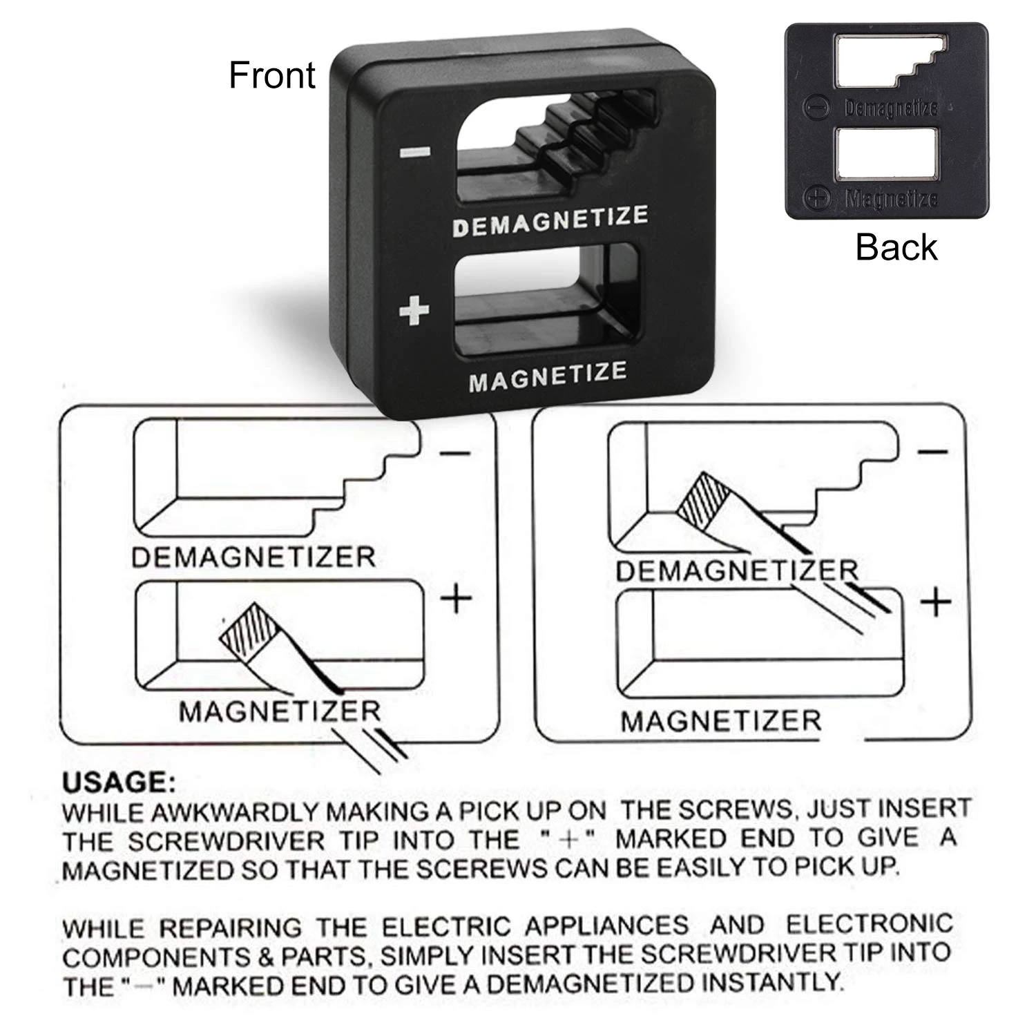 Schraubendreher 2-in-1 Magnetisierer und Entmagnetisierer, Professionelles Magnetisierungswerkzeug für Schraubendreher, Bohrer und Handwerkzeugteile – Detail 9