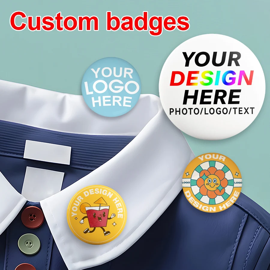 Personalized Waterproof Button Pins for Outdoor Clothing-DIY Custom Badges, Fashion Decorative Accessories with Secure Fastening