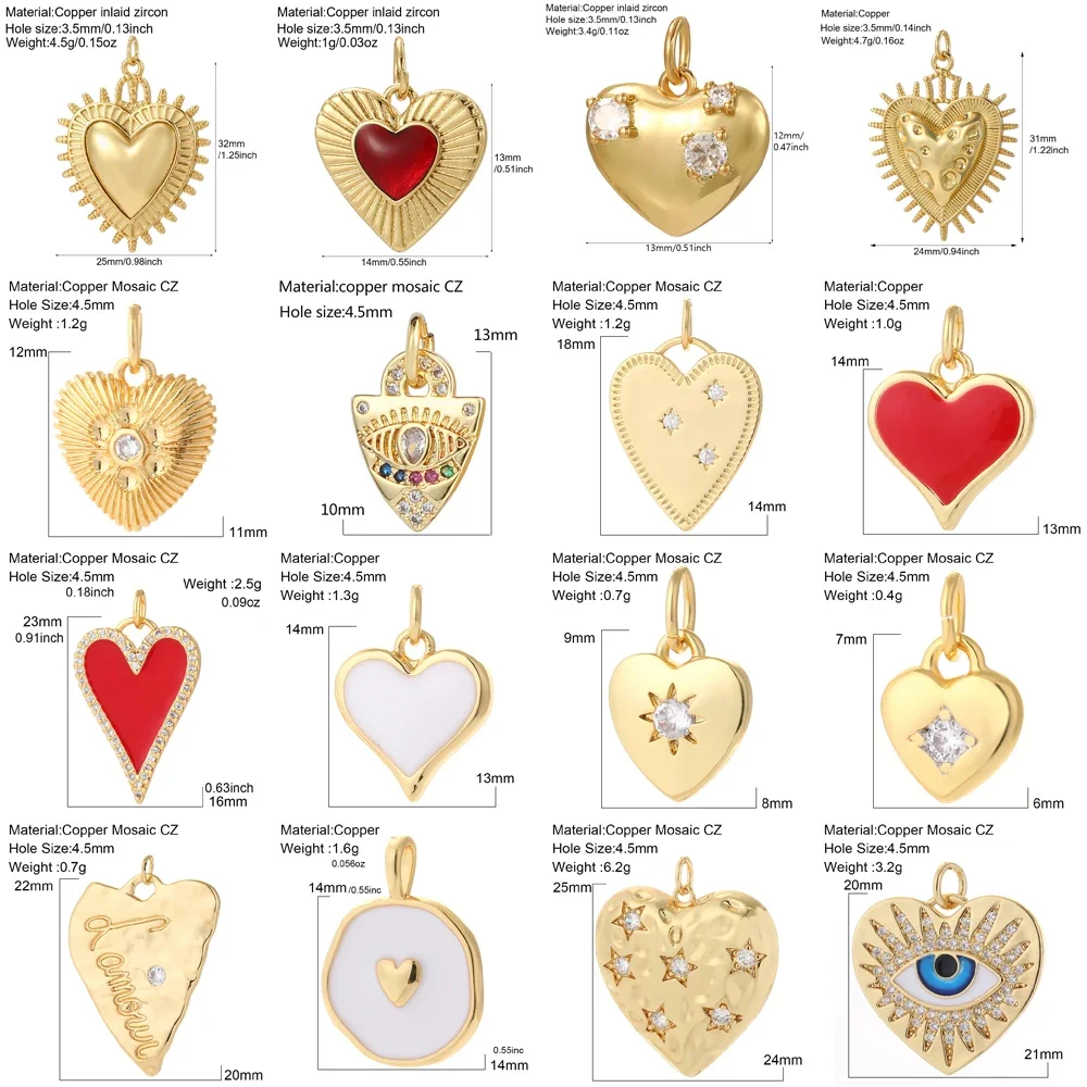 Y2K Cute Heart Love Necklace for Women Golden Cute Couple Collar Diy Pendant Stainless Steel Chain High Quality