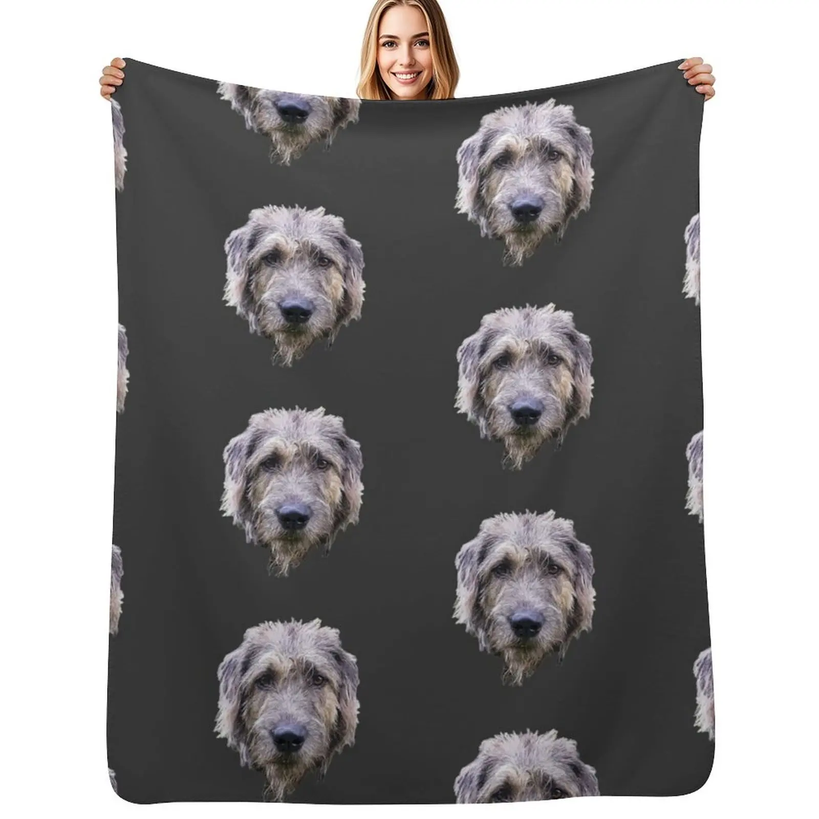 

Irish Wolfhound Dog Art Throw Blanket Sofa Quilt Bed Fashionable christmas decoration for sofa Blankets