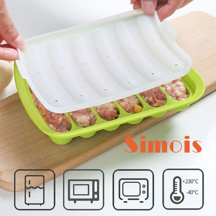 Silicone Sausage Maker Mold DIY Handmade Hamburger Hot Dog Reusable Kitchen Accessories Gadget for Cake Baking Pie