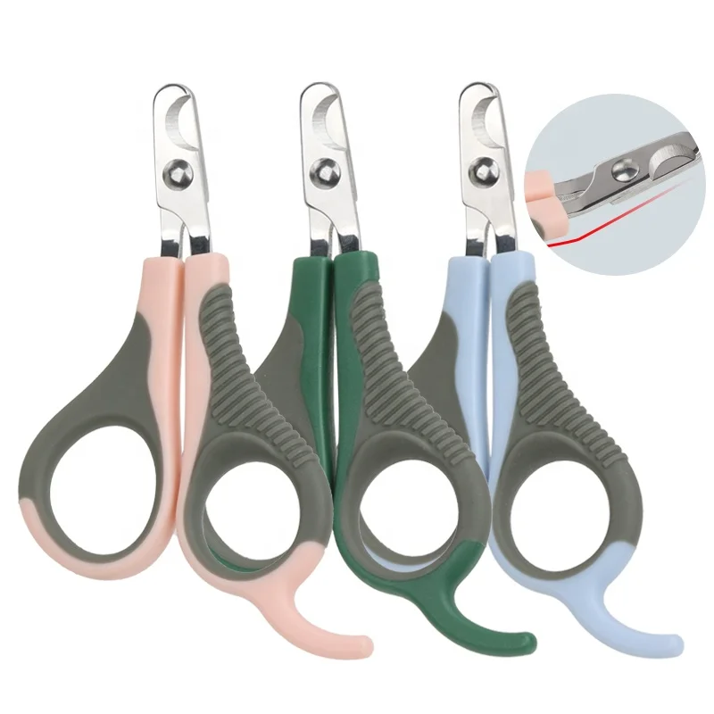 Pet Nail Clippers Anti-shearing Blood Line Round Hole Small Blind Clippers Dog and Cat Nail Cleaning Tool Pet Grooming