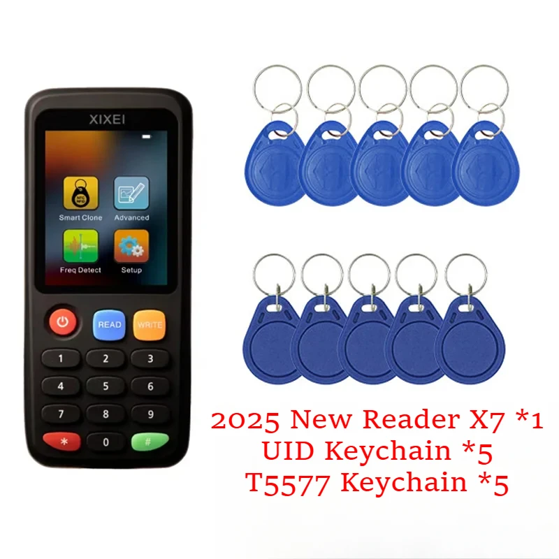 Nieuwe Rfid Smart Card Reader X7 125 khz Badge Copier 13.56 mhz Nfc Decoder Duplicator Ic Id Chip Tag Kloon Ntag213 215 Sleutel Schrijver