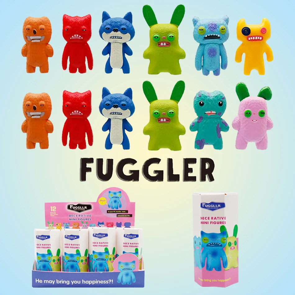 

12 шт. Fuggler забавные уродливые монстры серии слепая коробка милая аниме фигурка загадочная коробка украшение для рабочего стола игрушки-сюрприз подарок на день рождения