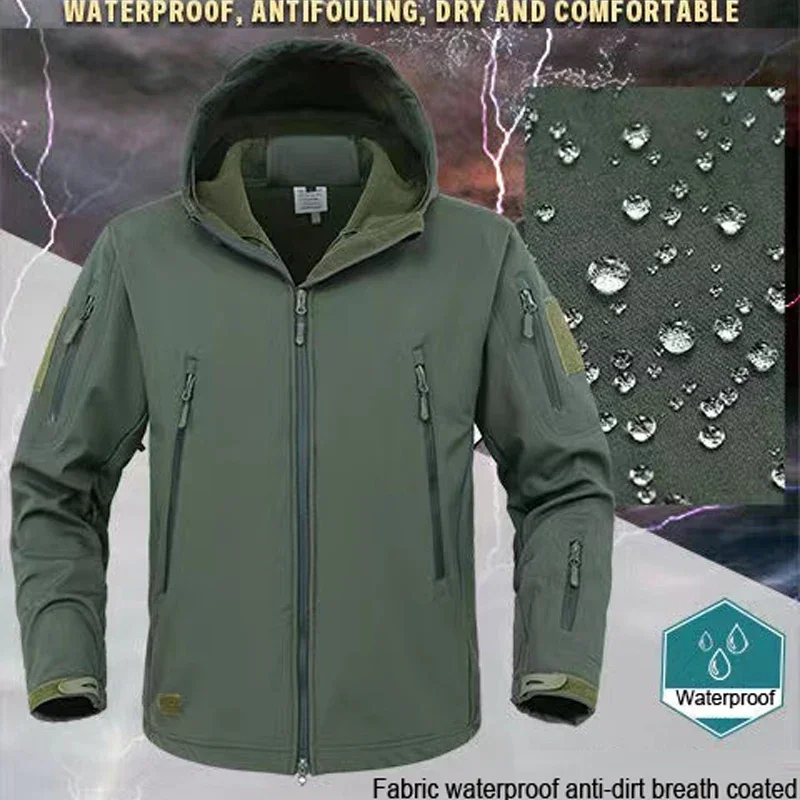 

Non Set Winter SoftShell Jackets Tactical Pants Camping Hiking Hunting Fishing Fleece Hoodie Coats Cargo Outdoor Trousers
