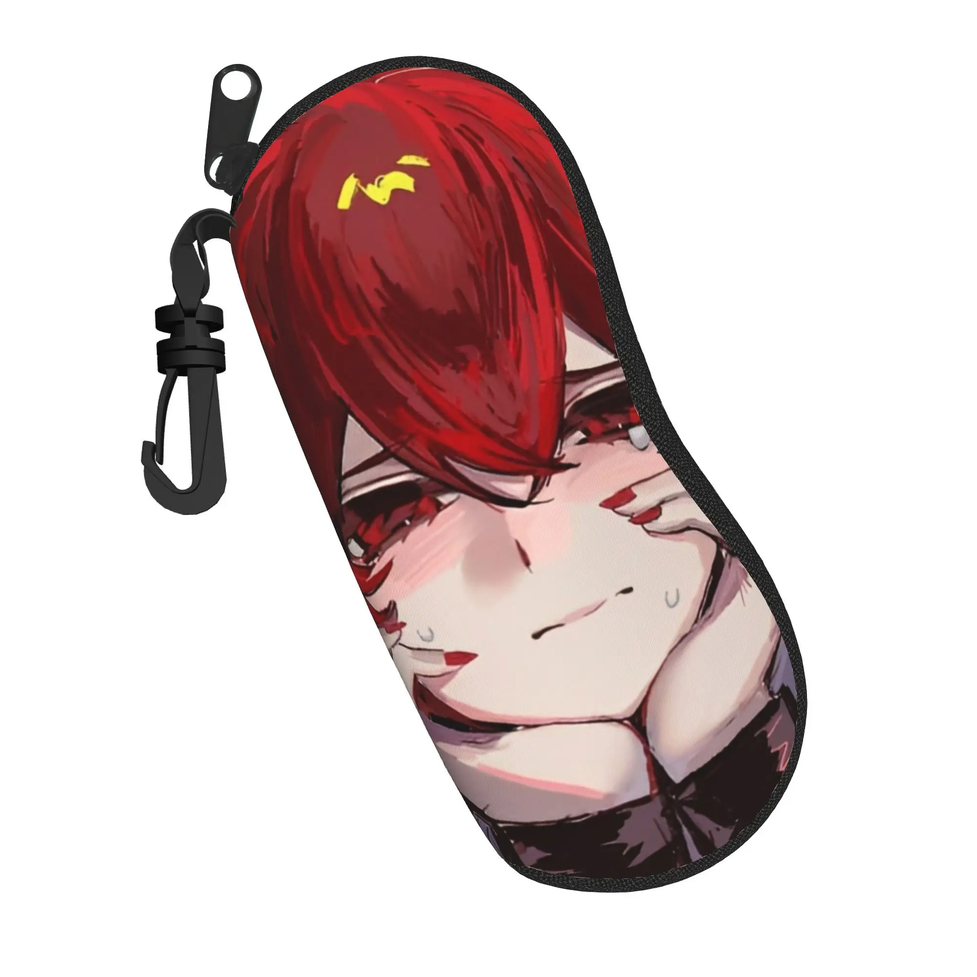 Cute Kasane Teto Anime Glasses Case Men Women Anti-Fall Zipper  Sunglasses Storage Box Eye Contacts Case