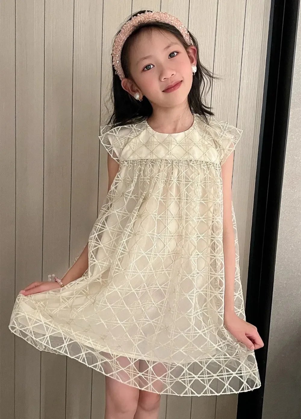 baby girl clothes fashion kids summer dresses girl High quality diamond patterned embroidered gold thread dress