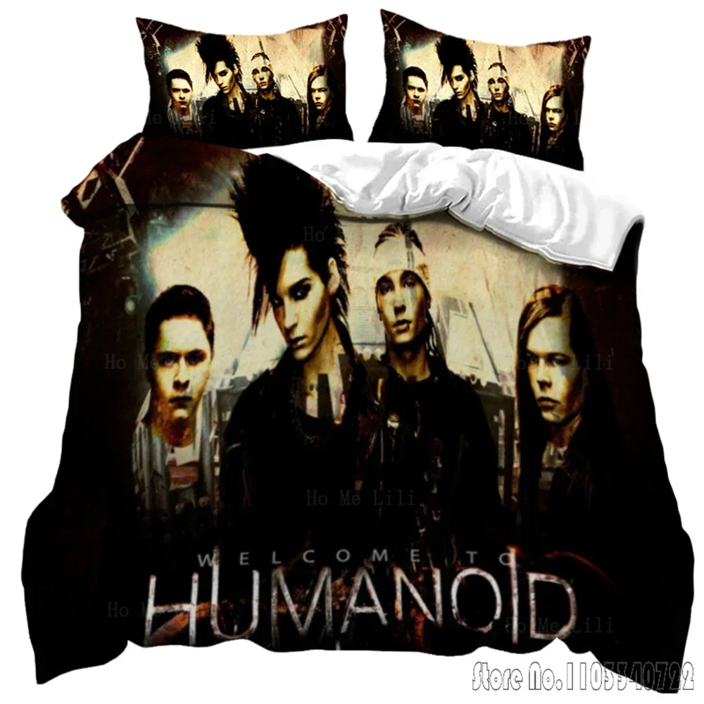 Tokio Hotel Twin Brothers Bill And Tom Kaulitz Duvet Cover Set HD Comforter Cover for Kids Bedding Sets Bedclothes Bedroom Decor