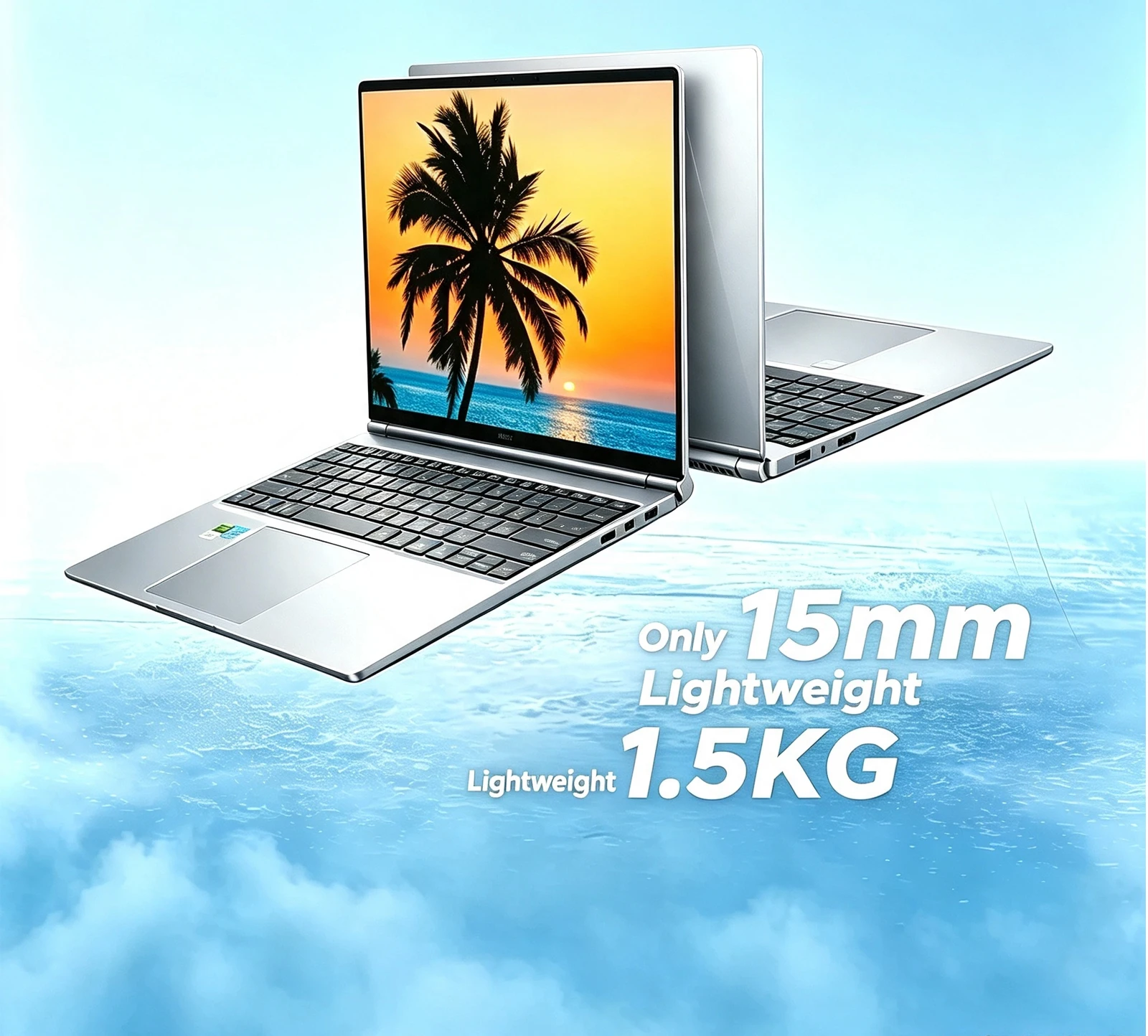 15.6' Ultra Slim Gaming Laptop 32GB 2TB Intel Core I9-9900 Windows 11 1920x1080 HD Display Office Study Computer PC