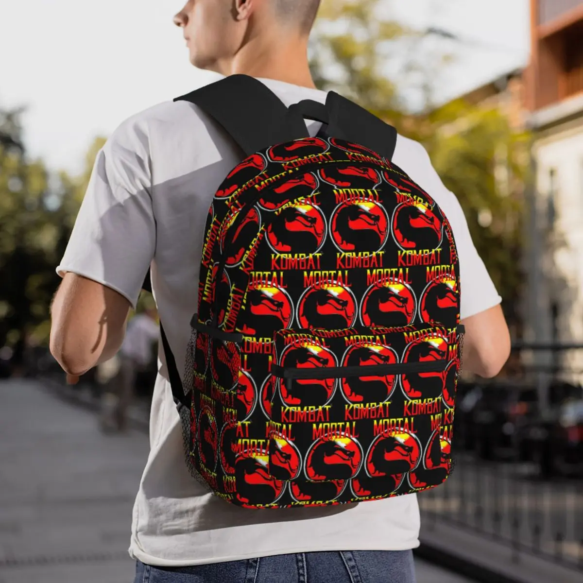 

Game Mortal Kombat Backpack Daypack Large Capacity Boys Girls BookBag School Bag Shoulder Bags for Men Women