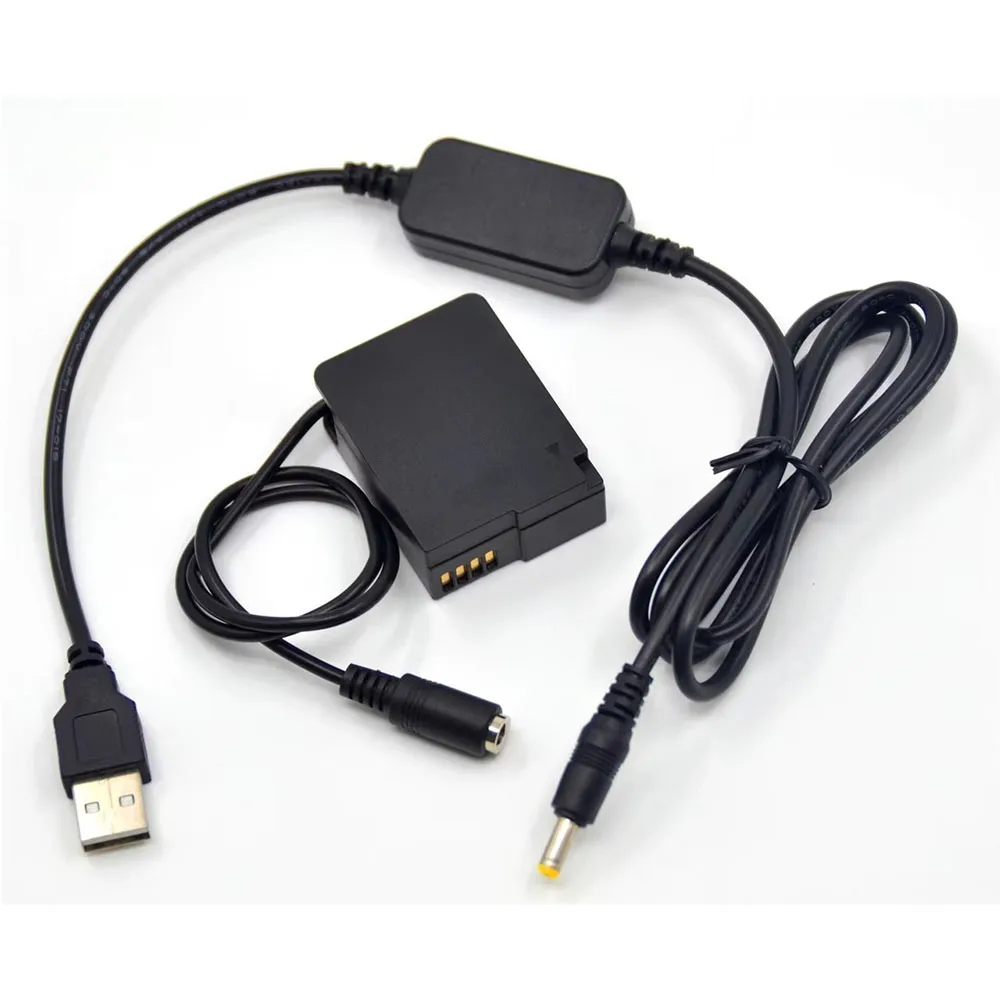 BLC12E Dummy Battery Full Decoded DCC8 DC Coupler+USB Power Cable for Panasonic Lumix GX8 FZ2500 FZ1000 FZ300 FZ200 G80 G81