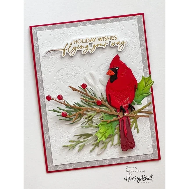 HonB Lovely Layers Winter Birds Christmas Cutting Dies for New October 2022 Scrapbooking Paper Making Embossing Frame Craft Card