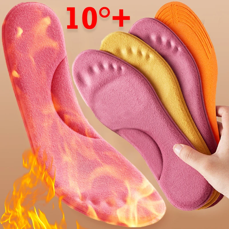 Self Heated Thermal Insoles for Feet Warm Memory Foam Arch Support Insoles for Women Winter Sports Shoes Self-heating Shoe Pads