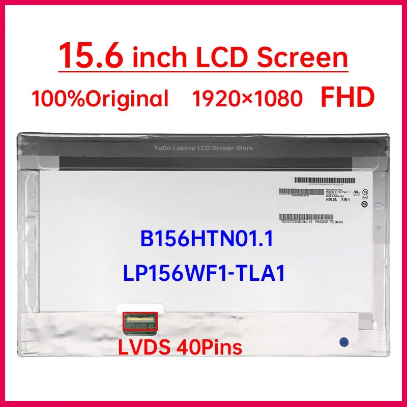 15.6 Inch Laptop LCD Screen B156HTN01.1 LP156WF1-TLA1 TLB2 TLC1 For Lenovo Y580 W530 E530 W520 T530 N55 Display Matrix Panel