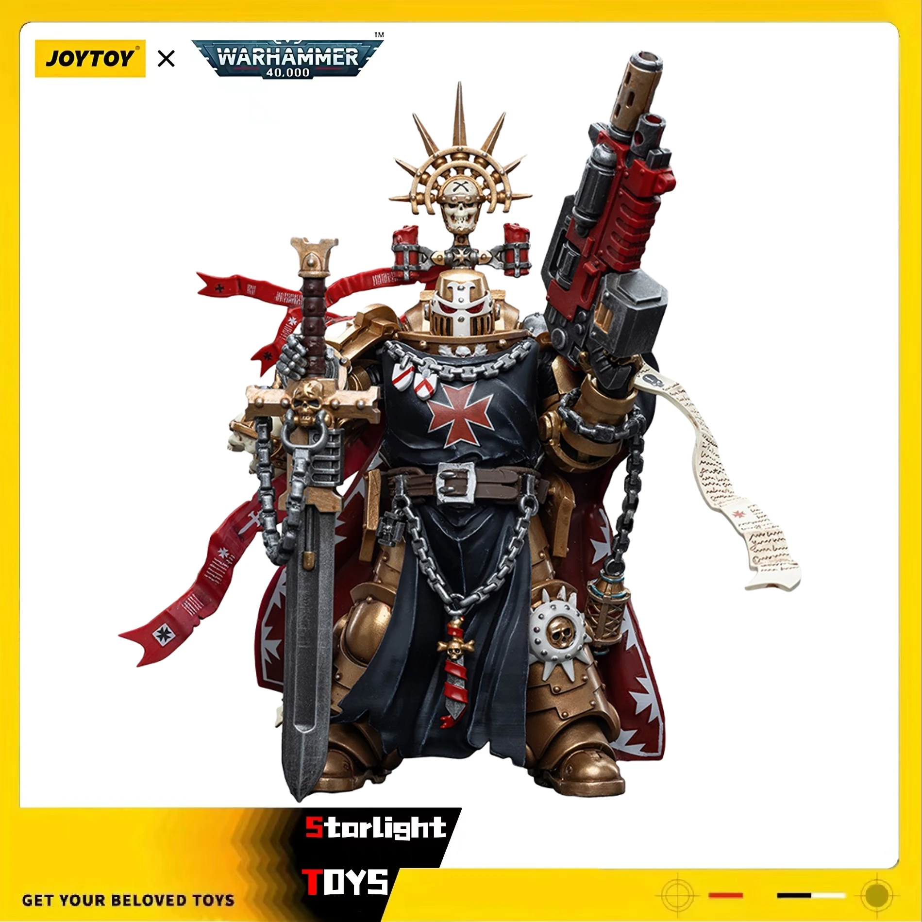 

JOYTOY 1/18 Action Figure Warhammer 40K Black Templars High Marshal Helbrecht Model Toy Gifts