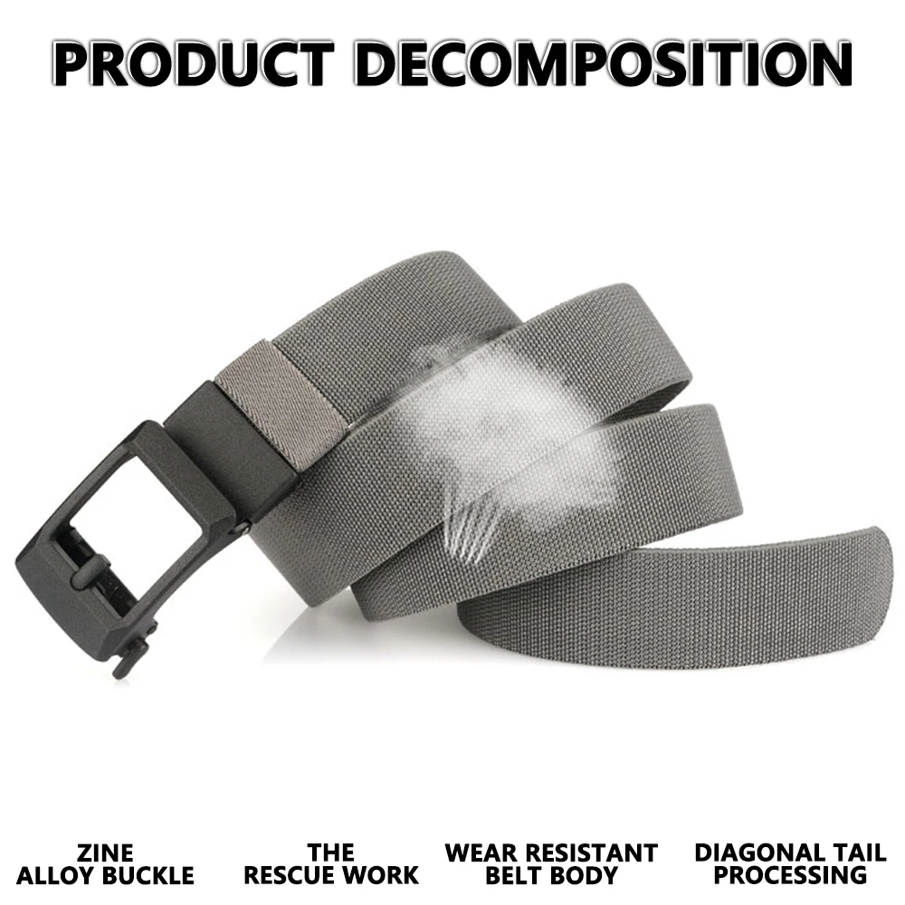 TUSHI Men's Belt Outdoor Multi Function Alloy Buckle Tactical Belt Canvas Nylon Belt Training Quick Hanging Belts Neutral Belt