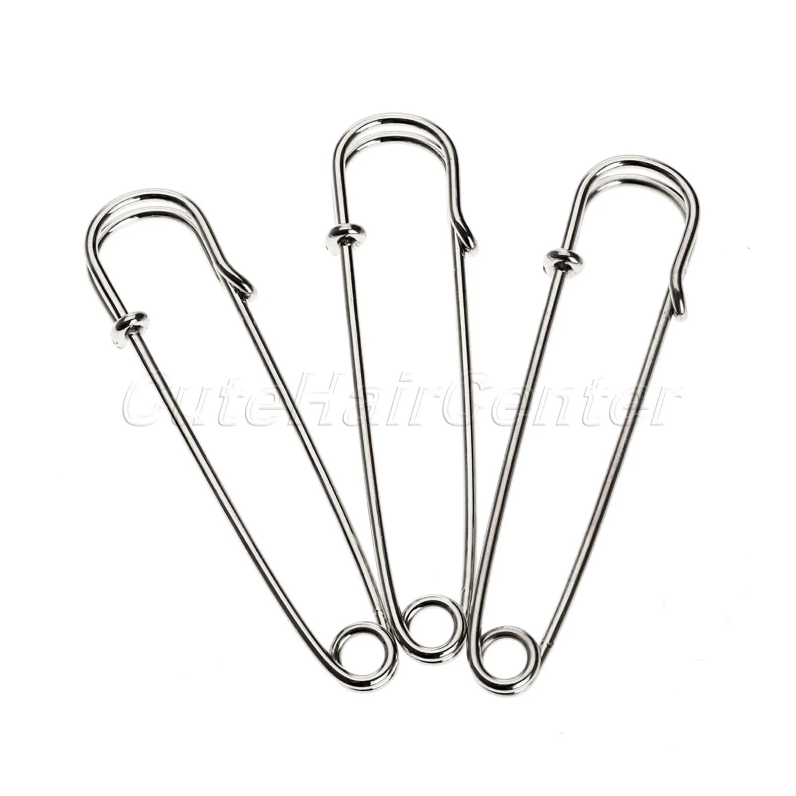 10Pcs Safety Pins Brooch Extra Large Steel Safety Pin Brooch Pin,Bright Silver Sewing Needle 65mm/75mm Alfileres Costura Hicello