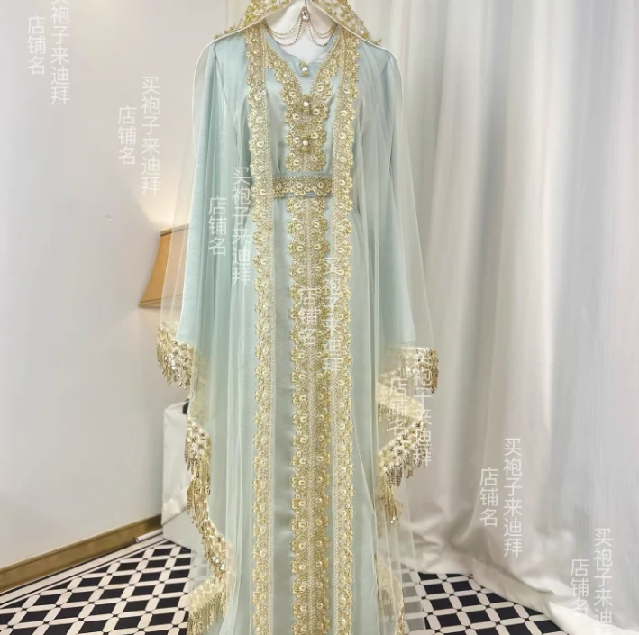 

Dubai Elegant Kaftan Dignified Dress Women Moroccan Robe