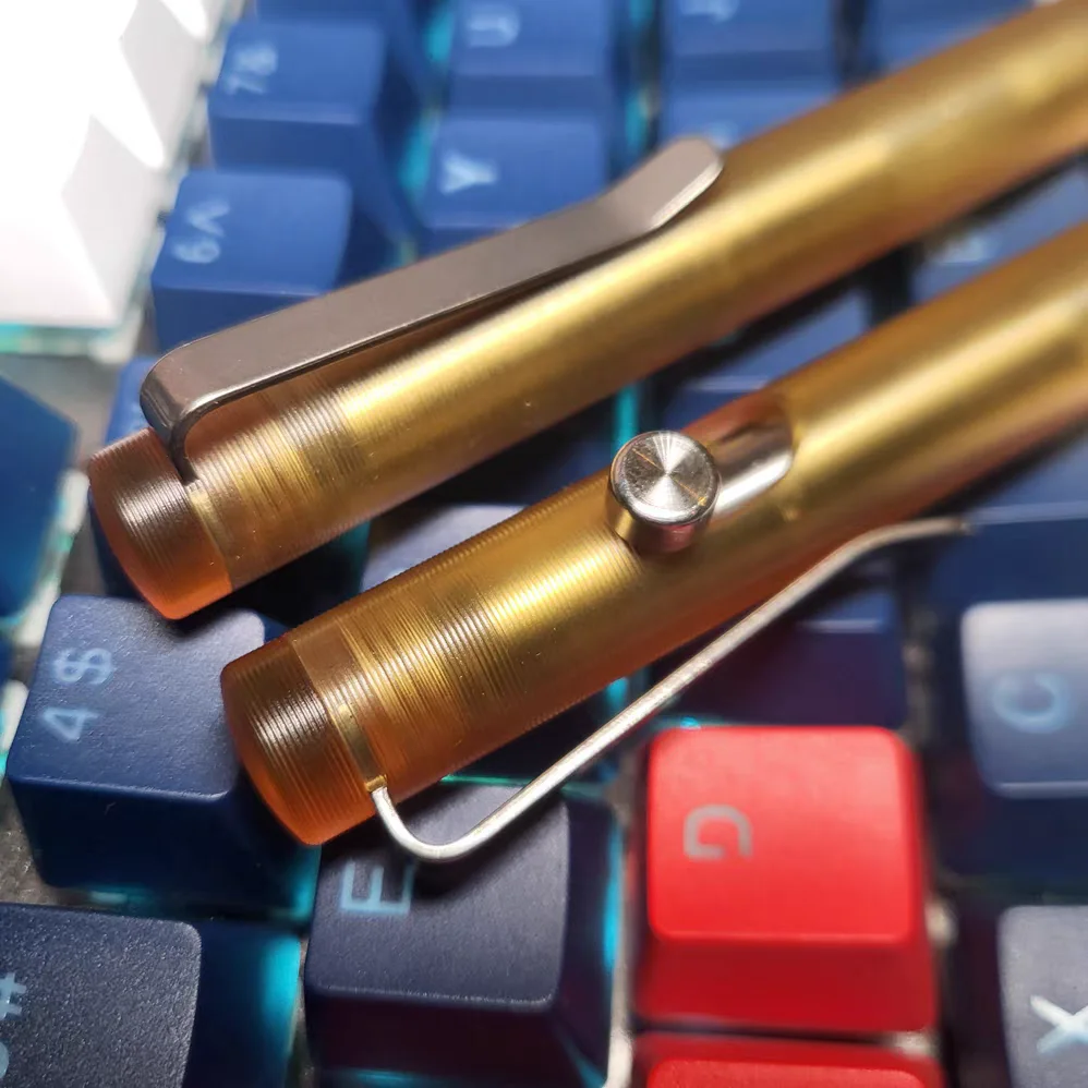 Bolt-Action Mechanism Retractable Pen, G2 Refill Compatible, Premium PEI and 5th Grade Titanium Tip, Advanced Writing Tool Gift
