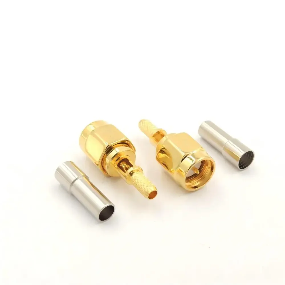 SMA male Plug window crimp RG174 RG316 LMR100 cable RF connector Coaxial Connector,SMA-JC1.5-L19.5