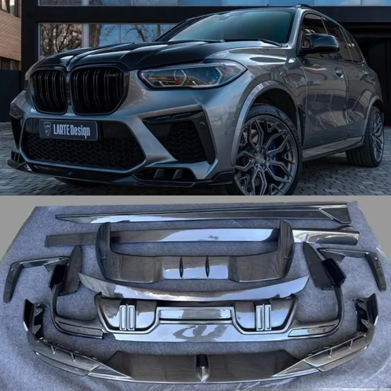 

For BMW X5M F95 2019-2022 High Quality Real Carbon Fiber Bumper Front Lip Rear Diffuser Side Skirts Trunk Spoiler Body Kit