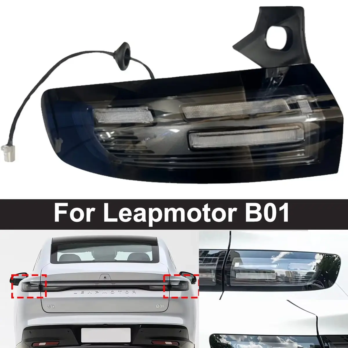Rear Tail Light Assembly L/R OE 3.0.01.10.00608 3.0.01.10.00609 for Leapmotor B01, Durable LED Replacement Part