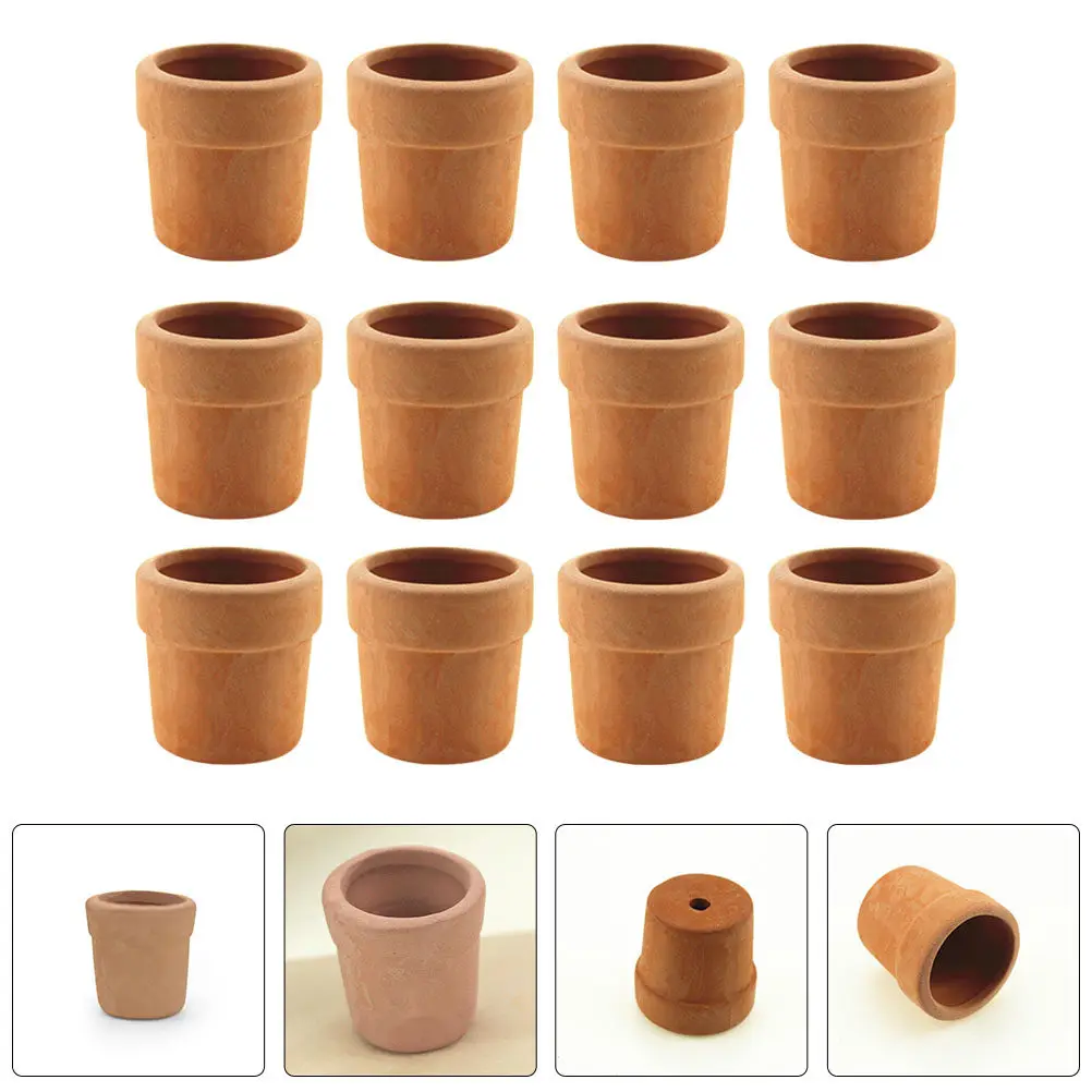 

12 шт. миниатюрных керамических кашпо для цветов, декоративные украшения, премиум-материал, прочные, практичные, долговечные, для украшения рабочего стола