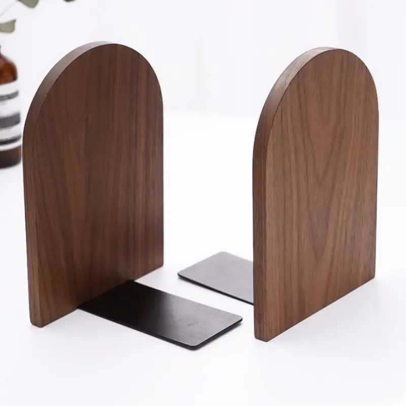 natureza desktop madeira bookends walnut beech bookends organizador do livro desktop do escritorio home book termina stand holder bookrack 01