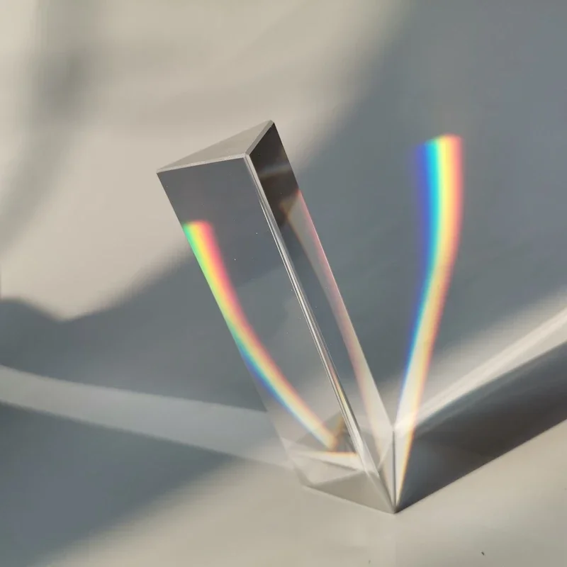 Color Prism Optical Glass 40*40*180mm Experiment Prisms Colorful Light Shooting Photography Accessories