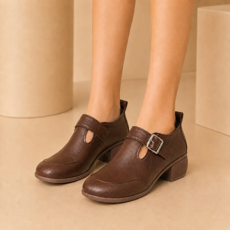 

2026New autumn women's shoes, casual leather shoes, women's single shoes, mom's shoes, soft leather, soft-soled flat shoes