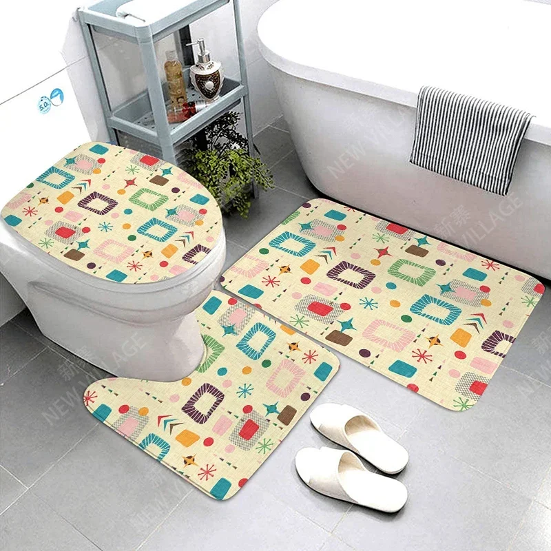 Anti-slip Bath Mat Bathroom Rug Shower Mat Decorative Absorbent Foot Mat Entrance Bathtub toilet rug boho Nordic plant leaf